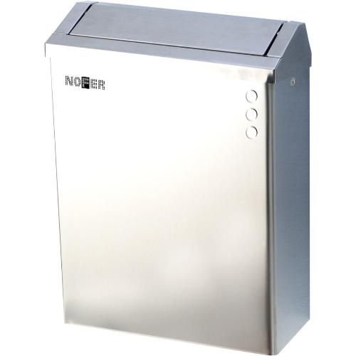 Контейнер для мусора настенный из нержавеющей стали глянцевый 23 л Nofer 14079.B