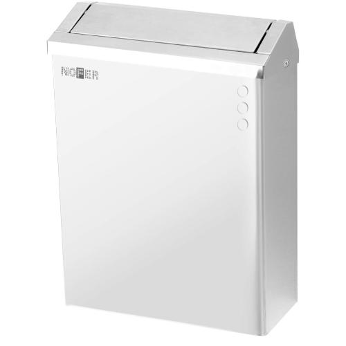 Контейнер для мусора настенный из нержавеющей стали белый 23 л Nofer 14079.W