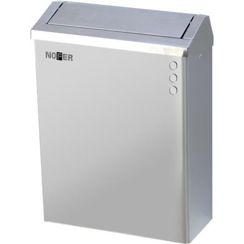 Контейнер для мусора настенный из нержавеющей стали матовый 23 л Nofer 14079.S