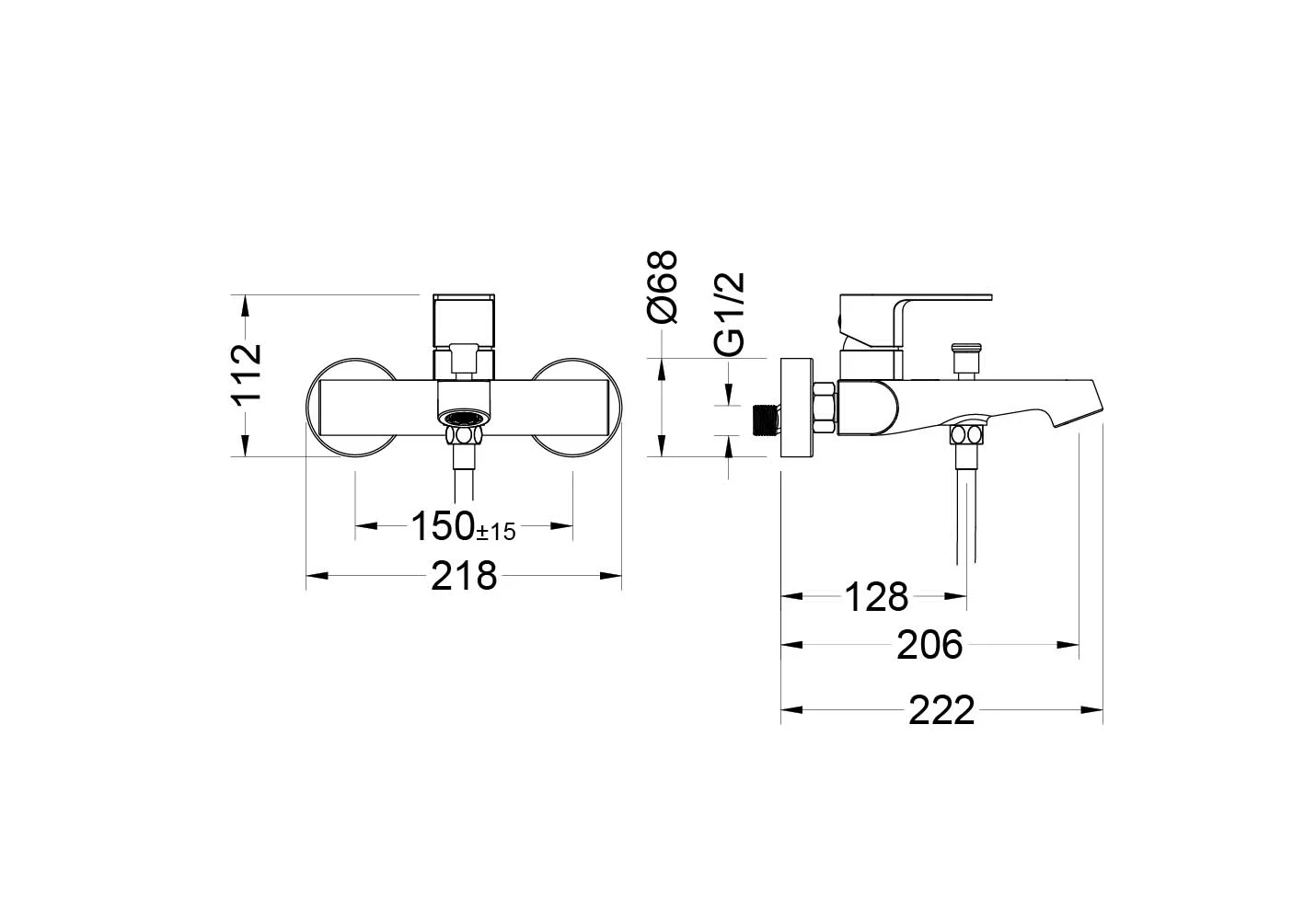 AQ1240BG ОБЕРОН смеситель для ванны, шлиф. золото