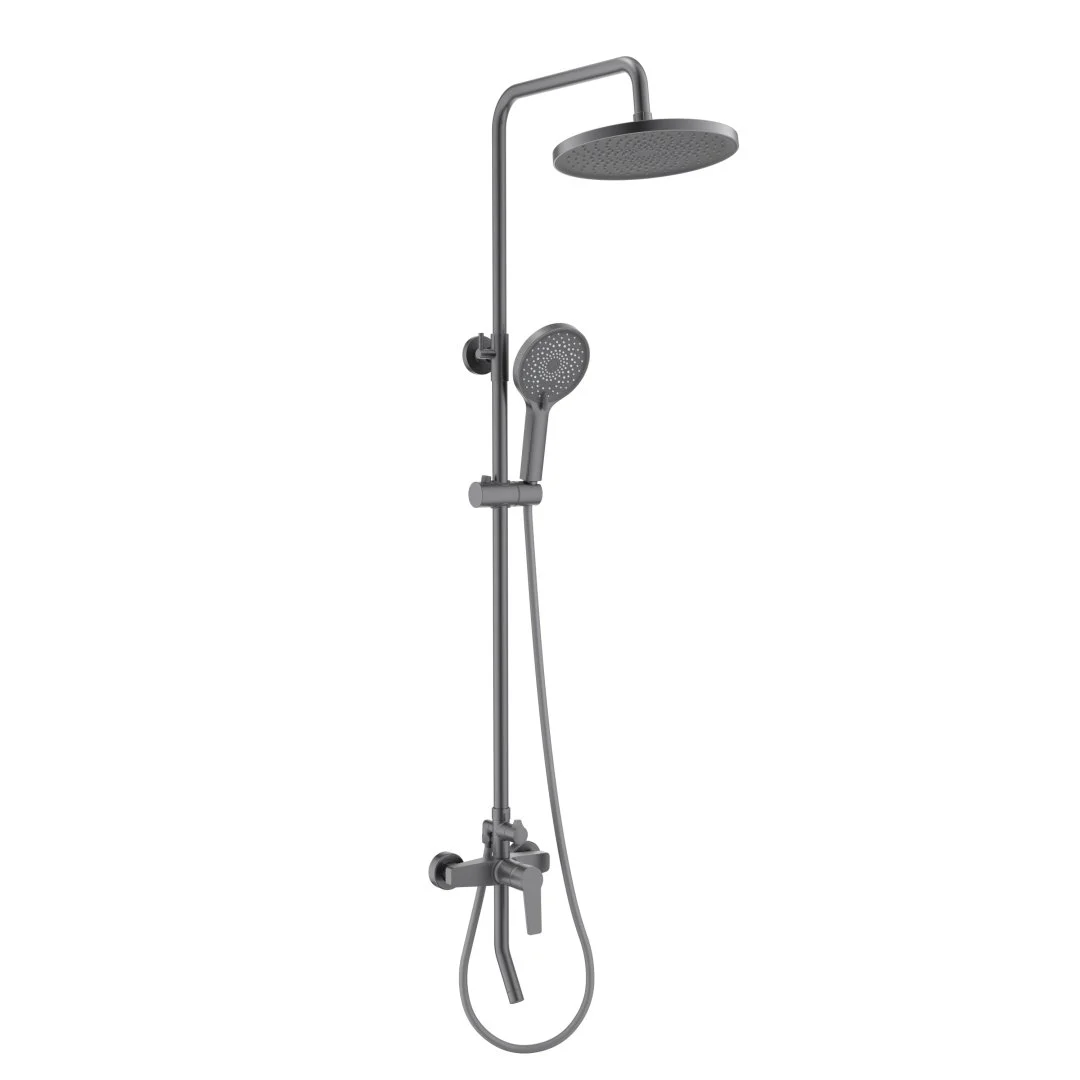 AQ2740BGM ЛУГАНО душевая система (смеситель для ванны) 255 мм, оружейная сталь