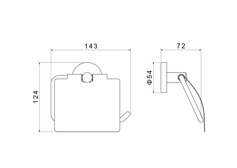 AQ4209BG ОБЕРОН бумагодержатель с крышкой, шлиф. золото