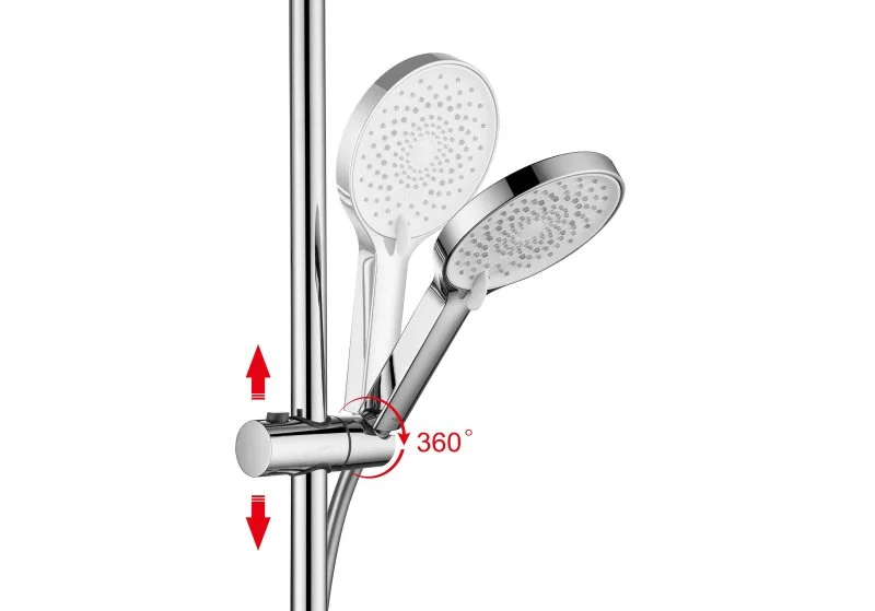 AQ2740CR ЛУГАНО душевая система (смеситель для ванны) 255 мм, хром