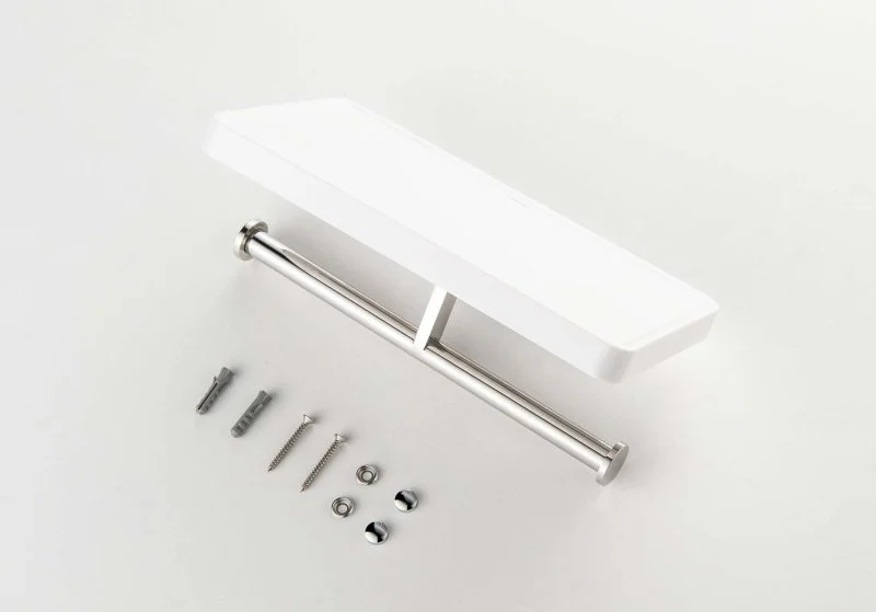 Бумагодержатель двойной с полкой AQUATEK AQ4919CR ЕВРОПА