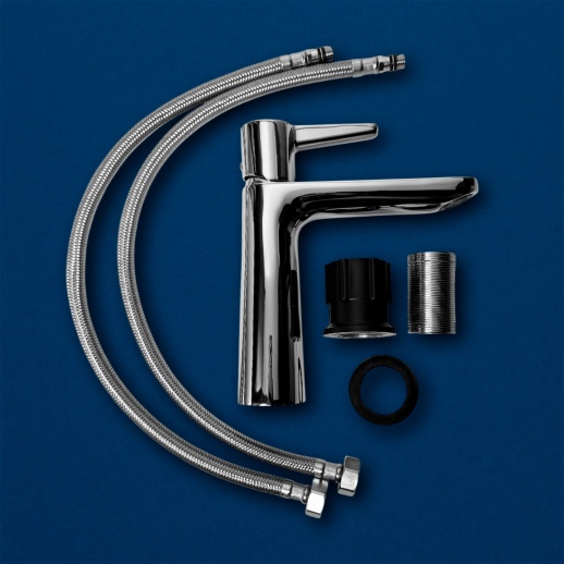 Смеситель для раковины Urbatec Veneto без донного клапана, хром (CR) - VE50714CR Смеситель для раковины Urbatec Veneto без донного клапана, хром (CR) - VE50714CR