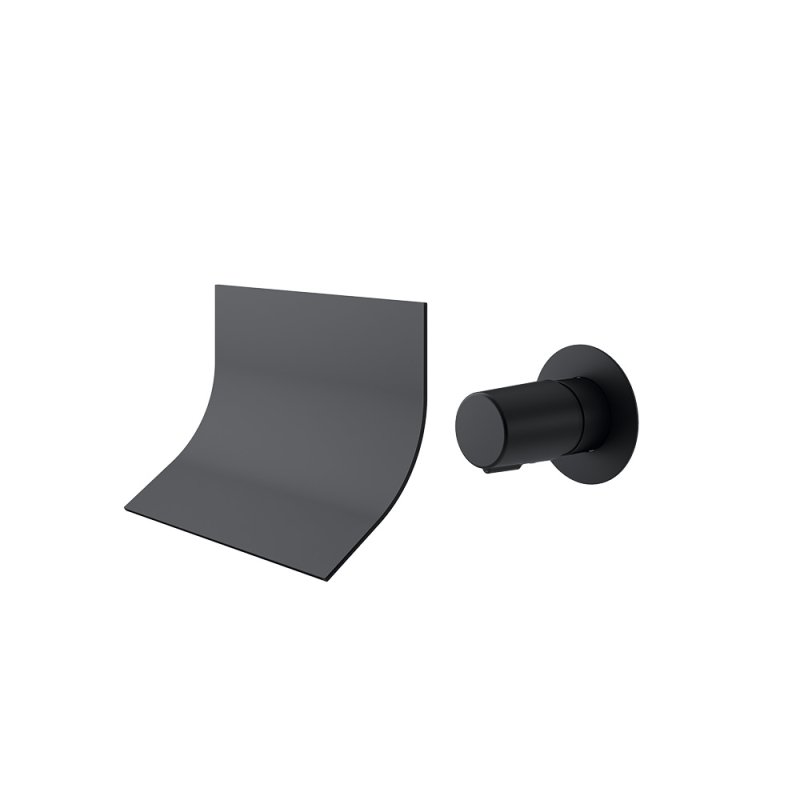 Встраиваемый смеситель для раковины с каскадным изливом TZAR 3416902NM черный