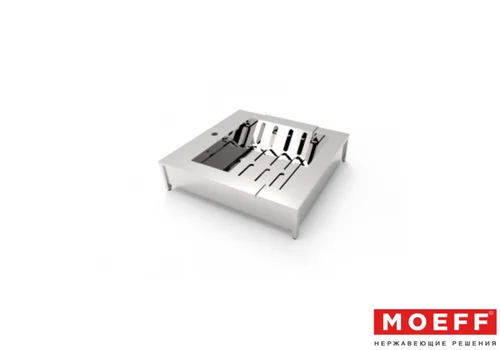 Ванна для ног из нержавеющей стали 800х800 мм Moeff MF-56