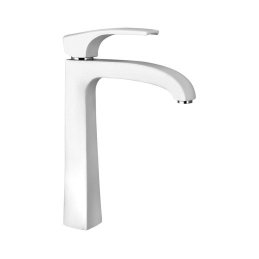 Смеситель для раковины PAINI 89BY211LLLSSR Lady с донным клапаном высокий, белый (BY)