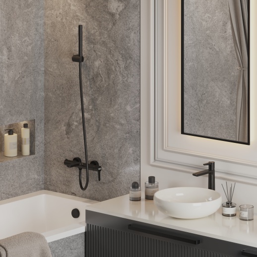 Смеситель для ванны Urbatec Veneto без аксессура, черный (YO) - VE50703YO Смеситель для ванны Urbatec Veneto без аксессура, черный (YO) - VE50703YO