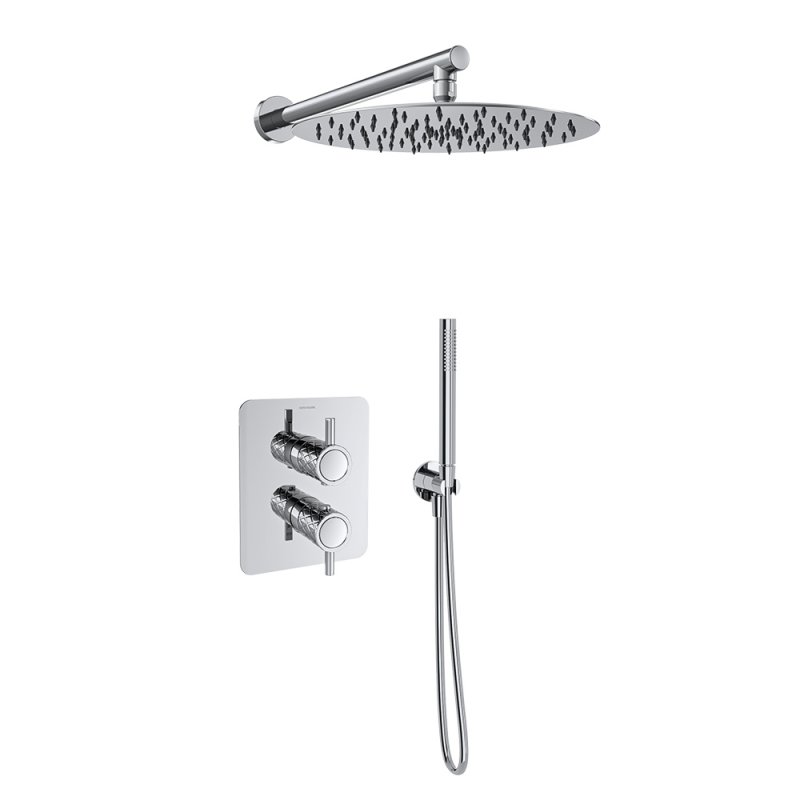 Встраиваемый термостат. смеситель для душа на 2 выхода с троп. и руч. душем ODISEA JOYA K5987022