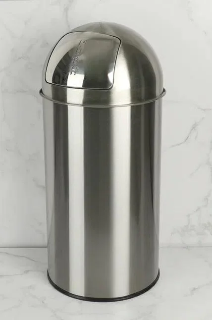 Урна для мусора c крышкой 35 литров Nofer 14116.2.B стальное
