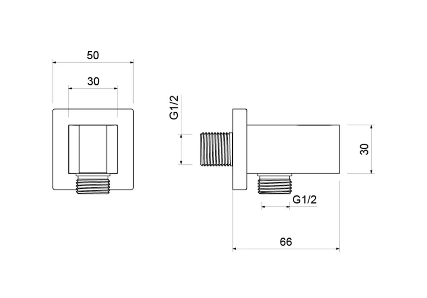 Шланговое подсоединение с держателем AQUATEK, матовый черный AQ2463MB