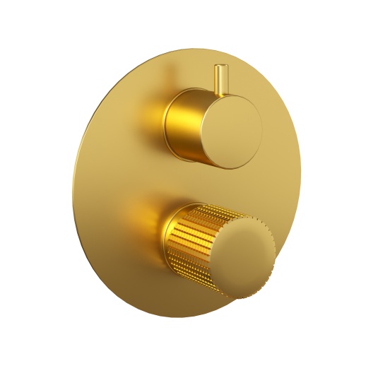 Смеситель для ванны PAINI Cox Grip 7GPJ6911 встраиваемый, брашированное золото PVD (PJ)