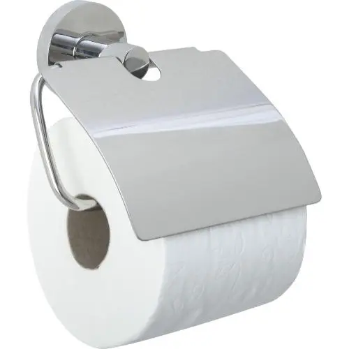 Держатель для туалетной бумаги с крышкой NIZA глянцевый Nofer 16858.B