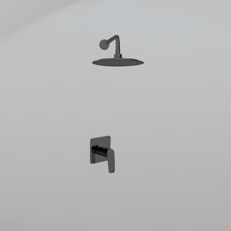 Встраиваемый душевая система с тропическим душем NEW FLY K5718012NM Черный