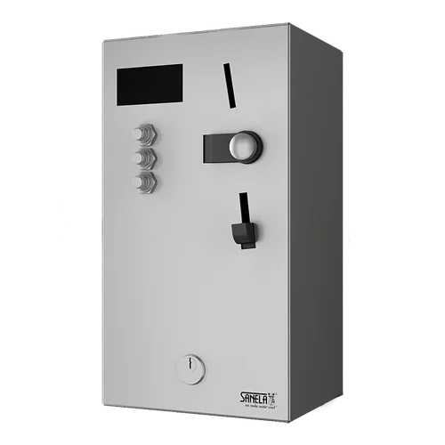 Монетный и жетонный автомат для 1-3 душей, выбор автоматом Sanela SLZA 01N 88013