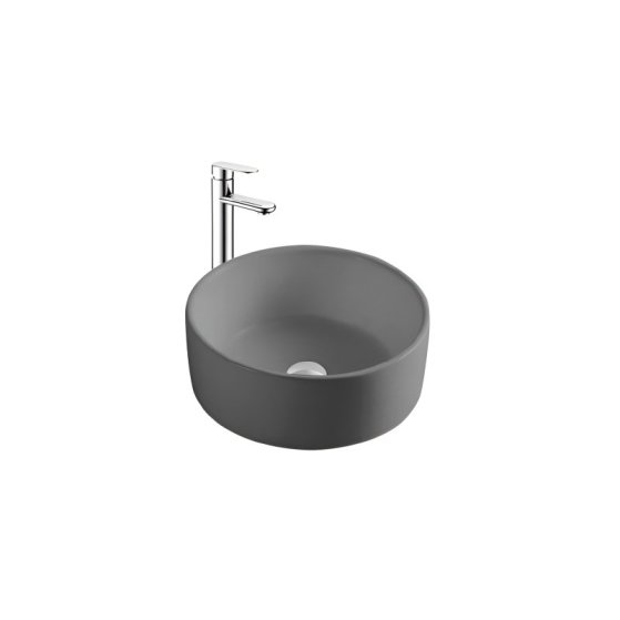 Раковина накладная для установки на столешницу AQUATEK AQ5118-MG 400*400*165, матовый серый