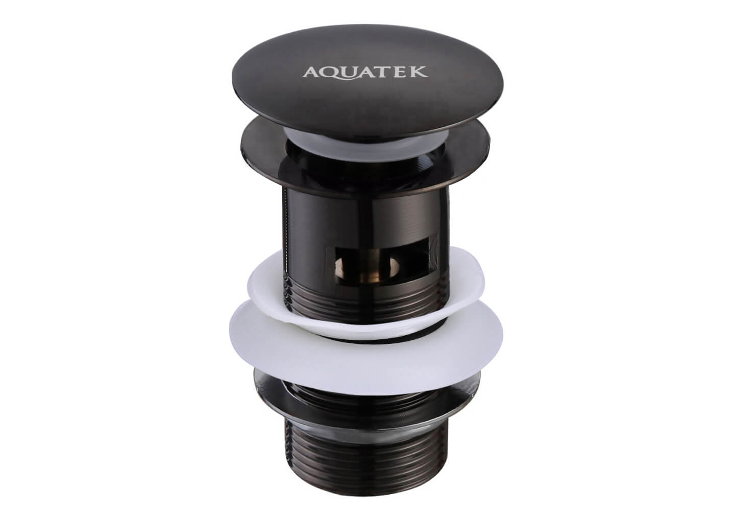 Сливной набор для раковины AQUATEK, матовый черный AQ6001MB