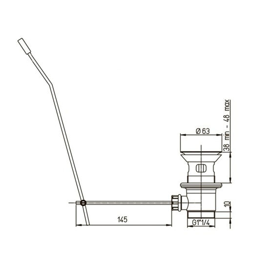 Донный клапан PAINI 945 универсальный, хром (CR) Донный клапан PAINI 945 универсальный, хром (CR)
