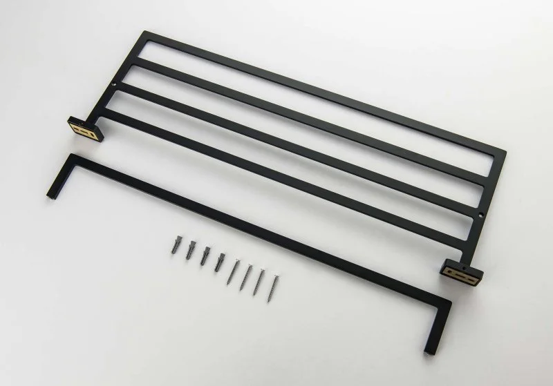 Полка для полотенец AQUATEK, матовый черный AQ4315MB ЛИБРА