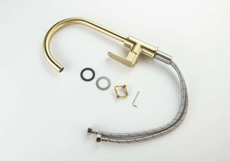 AQ1282BG ОБЕРОН смеситель для кухни, шлиф. золото