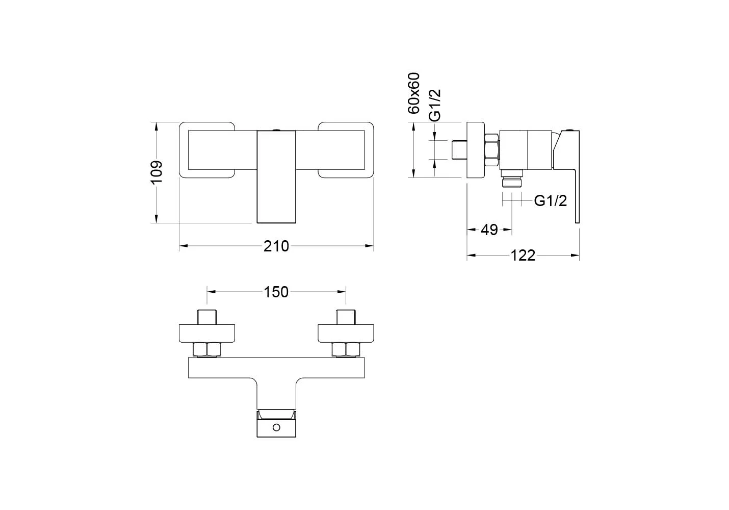 AQ1660CR ЛИБРА смеситель для душа ,  AQ2019CR ЛИБРА душевой гарнитур 3jet 68 см