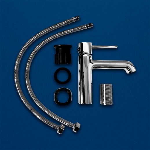 Смеситель для раковины Urbatec Evolution без донного клапана, хром (CR) - EV22801CR Смеситель для раковины Urbatec Evolution без донного клапана, хром (CR) - EV22801CR