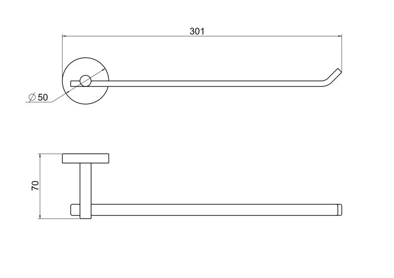 AQ4619BGM БЕТТА полотенцедержатель, оружейная сталь
