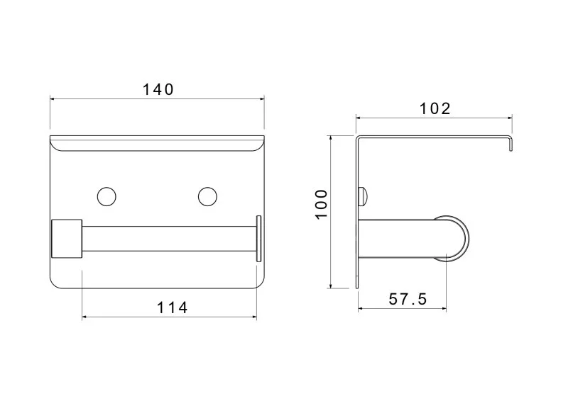 AQ4939BGM ЕВРОПА бумагодержатель с полкой, оружейная сталь