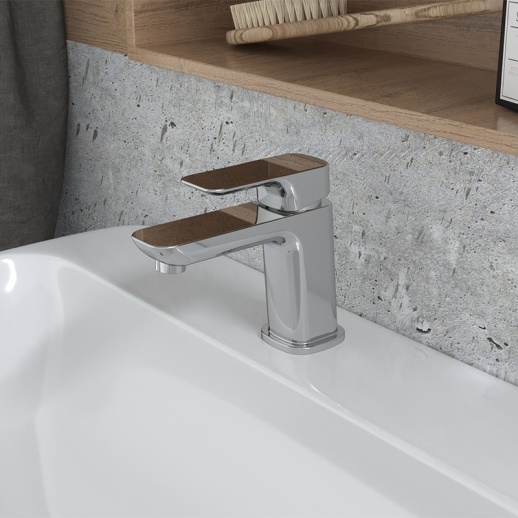 Смеситель для раковины PAINI Nove 09CR205 без донного клапана, хром (CR) Смеситель для раковины PAINI Nove 09CR205 без донного клапана, хром (CR)