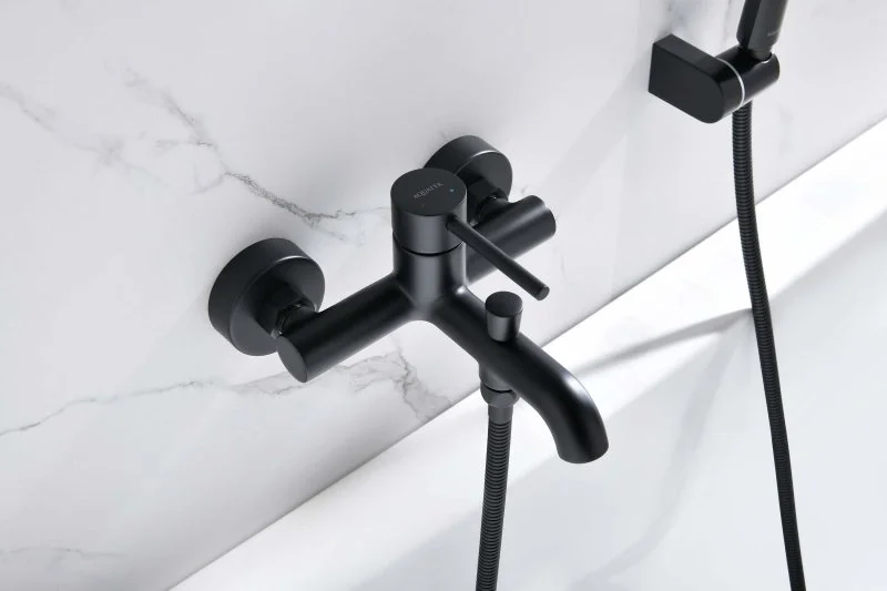 Смеситель для ванны AQUATEK, матовый черный AQ1340MB ЕВРОПА