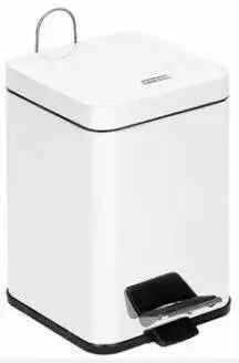Урна педальная 12л металл белая Mediclinics PP1214