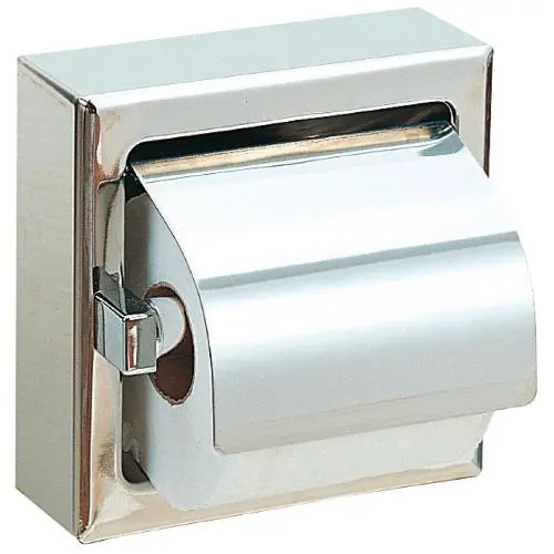 Держатель  для 1 рулона туалетной  бумаги с крышкой Nofer 05007.B