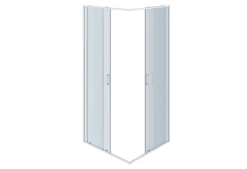AQ NAA 1142-80 Душевой уголок квадратный, двери раздвижные 800x800x2000 профиль хром