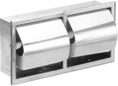 Двойной  горизонтальный встраиваемый диспенсер для туалетной бумаги Nofer 05206.B