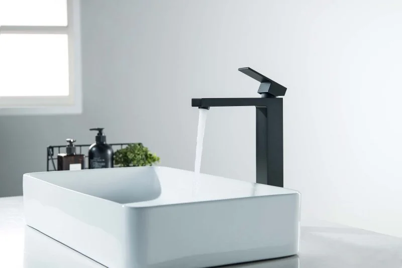 Смеситель для раковины 257, без донного клапана AQUATEK, матовый черный AQ1604MB ЛИБРА