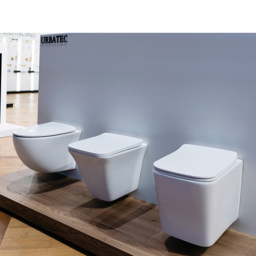 URBATEC URB742005WH Унитаз подвесной 520x370x360 мм Rimless Brera, с сиденьем, белый глянец URBATEC URB742005WH Унитаз подвесной 520x370x360 мм Rimless Brera, с сиденьем, белый глянец