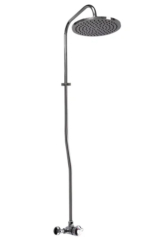 Порционно нажимной душевой комплект со смесителем, стойкой и лейкой Presto Alpa S 35168 CARE20E