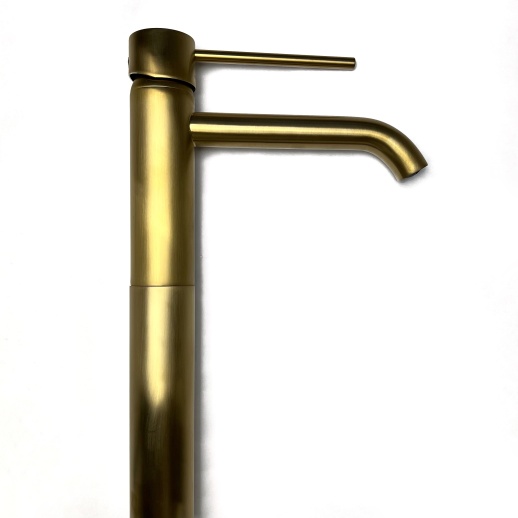 Смеситель для раковины PAINI Cox 78PJ205OLL удлиненный излив, высокий, брашированное золото Смеситель для раковины PAINI Cox 78PJ205OLL удлиненный излив, высокий, брашированное золото