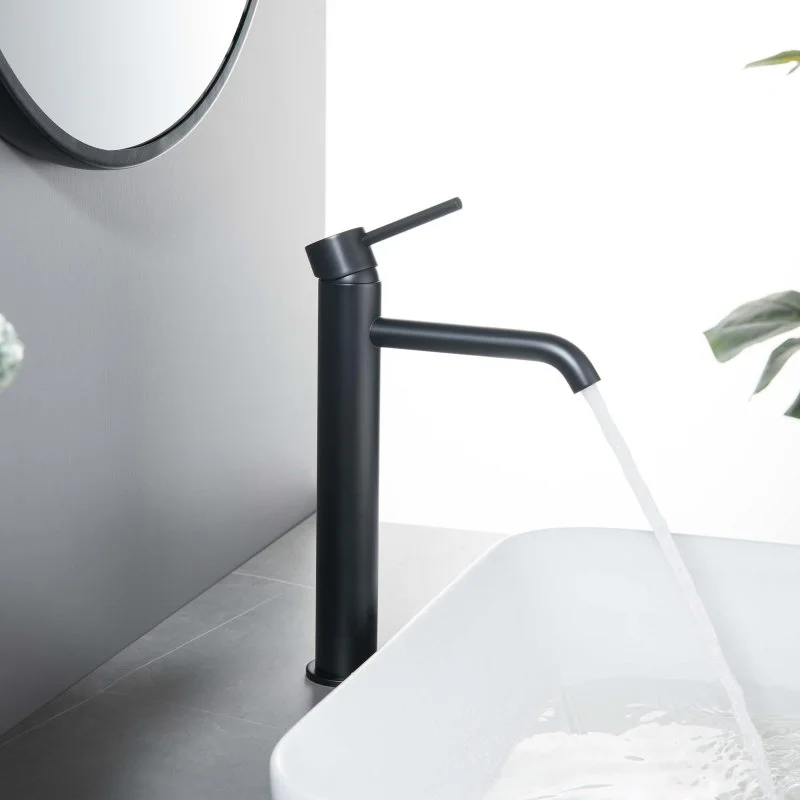 Смеситель для раковины 215, без донного клапана AQUATEK, матовый черный AQ1304MB ЕВРОПА