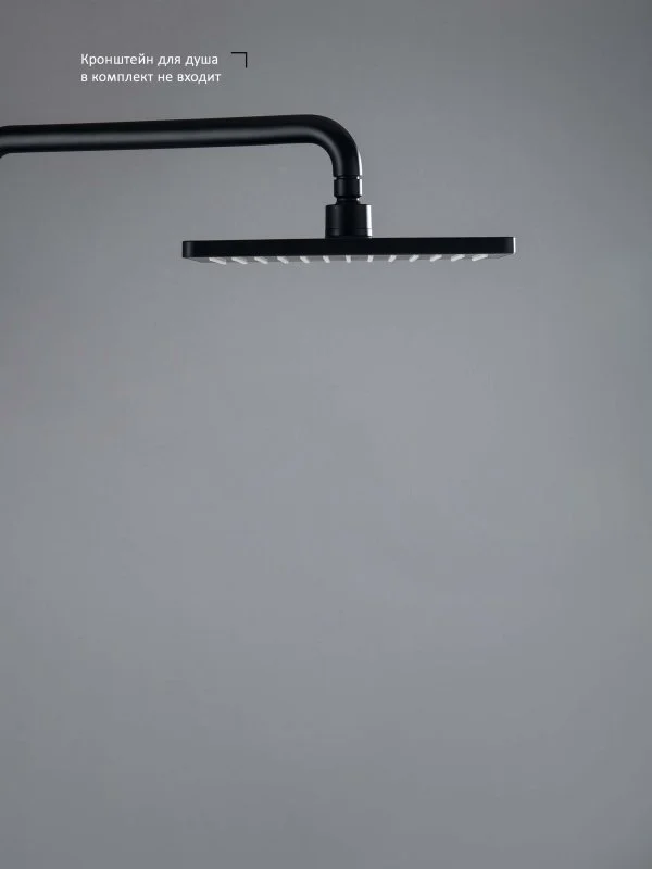 Прямоугольный верхний душ 260*188*68 мм AQUATEK, матовый черный AQ2087MB