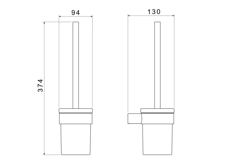 Ершик AQUATEK, матовый черный AQ4410MB ЛИРА