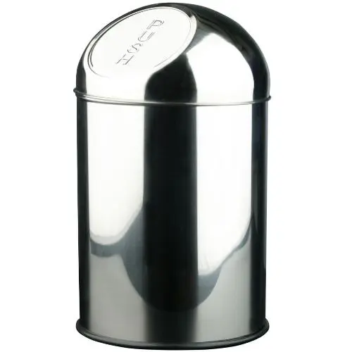 Ведро из нерж. cтали 10л. c крышкой push-open Nofer 14114.B