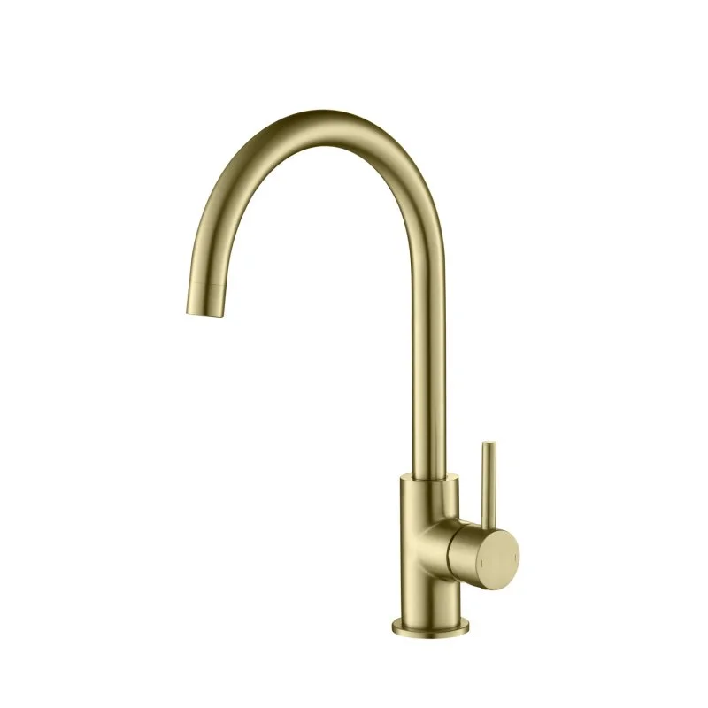 AQ1382BG ЕВРОПА смеситель для кухни, шлиф. золото