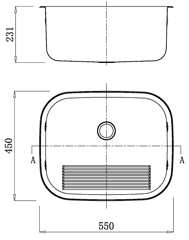 Встраиваемая раковина с отделкой передней стенки для ручной стирки Nofer 13032.S