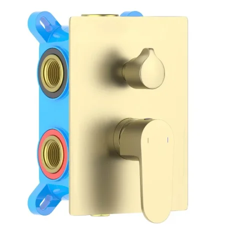 AQ1247BG ОБЕРОН смеситель для ванны 3 режима (внешняя и скрытая часть), шлиф. золото