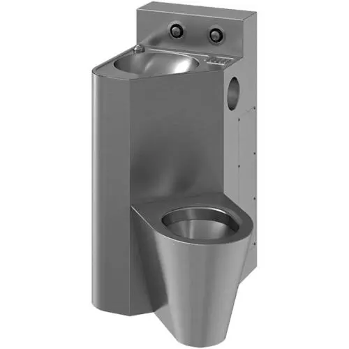 Угловой антивандальный модуль: унитаз с раковиной, Sanela 94182 (SLWN 18P)