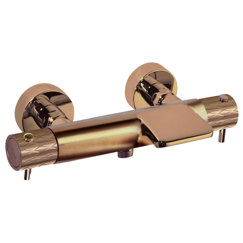 Термостатический смеситель для ванны наружнего монтажа с каскадным изливом ODISEA JOYA 593901SCUC медь