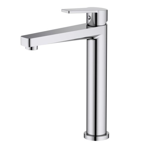 AQ1704CR ЛУГАНО смеситель для раковины высокий 217, без донного клапана, хром