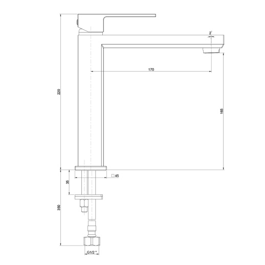Смеситель для раковины PAINI Grazia 21CR205M без донного клапана, средний, хром (CR) Смеситель для раковины PAINI Grazia 21CR205M без донного клапана, средний, хром (CR)